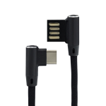 CABLE USB-C ELEGANCE COUDE NYLON NOIR