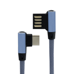 CABLE USB-C ELEGANCE COUDE NYLON ARGENT